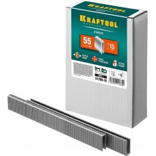 KRAFTOOL скобы тип 55, 15 мм, скобы для степлера узкие 31789-15 KRAFTOOL скобы тип 55, 15 мм, скобы для степлера узкие 31789-15