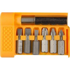 STAYER 7 шт., Cr-V, набор бит с адаптером 26082-H7 STAYER 7 шт., Cr-V, набор бит с адаптером 26082-H7