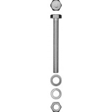 ЗУБР M8 x 80 мм, 3 шт., болт с шестигранной головкой в комплекте с гайкой, шайбой, шайбой пружинной 303436-08-080 ЗУБР M8 x 80 мм, 3 шт., болт с шестигранной головкой в комплекте с гайкой, шайбой, шайбой пружинной 303436-08-080