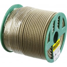 STAYER 5 мм, 100 м, трос стальной в полимерной оболочке 30410-50 STAYER 5 мм, 100 м, трос стальной в полимерной оболочке 30410-50