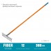 Садовые грабли GRINDA PROLine PS-12 FIBER нержавеющая сталь 12 витых зубцов 380х100х1530 мм фиберглассовый черенок (39482-12)