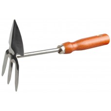 GRINDA 270 мм, 3 зубца, нержавеющая сталь, деревянная ручка, сердцевидное лезвие, мотыжка садовая 8-421139_z01 GRINDA 270 мм, 3 зубца, нержавеющая сталь, деревянная ручка, сердцевидное лезвие, мотыжка садовая 8-421139_z01