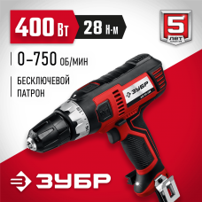 ЗУБР 400 Вт, 28 Нм, сетевая дрель-шуруповерт (ДШ-М1-400) ЗУБР 400 Вт, 28 Нм, сетевая дрель-шуруповерт (ДШ-М1-400)