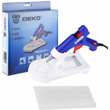 Термопистолет клеевой DEKO DKGG20 20Вт SET4 с подставкой + набор клеевых стержней (20 шт, 7 мм) 063-4968