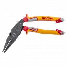 Длинногубцы с изогнутой головой, комбинированные, диэлектрические рукоятки до 1000 В, 200 мм Gross, ( 17181 ) Длинногубцы с изогнутой головой, комбинированные, диэлектрические рукоятки до 1000 В, 200 мм Gross, ( 17181 )