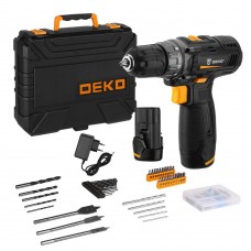 Аккумуляторная дрель-шуруповерт DEKO GCD12DU3 SET5 Li-Ion в кейсе + набор инструментов 92 шт, 12В, 2х1.5Ач, з/у 063-4147 Аккумуляторная дрель-шуруповерт DEKO GCD12DU3 SET5 Li-Ion в кейсе + набор инструментов 92 шт, 12В, 2х1.5Ач, з/у 063-4147