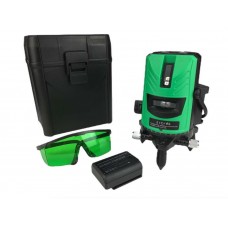 Построитель лазерных плоскостей самовыравнивающийся ZITREK LL4V1H-Li-GL (5 линий, зеленый луч, литиевый аккумулятор, кейс) 065-0159
