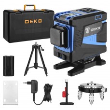 Уровень лазерный самовыравнивающийся профессиональный в кейсе DEKO LL12-HVR PREMIUM со штативом 1 м (12 линий) 065-0105-2