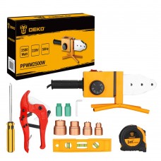 Аппарат для сварки полипропиленовых труб DEKO PPWM2500W в металлическом кейсе, 4 насадки (20-40 мм) 063-4248 Аппарат для сварки полипропиленовых труб DEKO PPWM2500W в металлическом кейсе, 4 насадки (20-40 мм) 063-4248