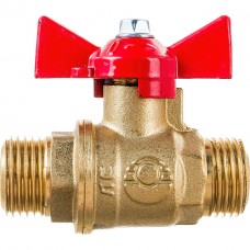 Кран шаровой VALFEX для воды 1/2" НР/НР ручка-бабочка, латунный 11Б27фт1М (96/24) Кран шаровой VALFEX для воды 1/2" НР/НР ручка-бабочка, латунный 11Б27фт1М (96/24)