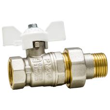 Кран шаровой латунный LD Pride 47.20.В-ГШ.Б (White) Ду 20 Ру 40 вн-американка, (бабочка) Кран шаровой латунный LD Pride 47.20.В-ГШ.Б (White) Ду 20 Ру 40 вн-американка, (бабочка)