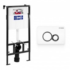 Инсталяция PESTAN SAVA FIX SLIM, клавиша смыва JEREZ, белый глянец/хром. матовый