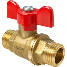 Кран шаровой VALFEX для воды 3/4" НР/НР ручка-бабочка, латунный 11Б27фт1М (72/18) Кран шаровой VALFEX для воды 3/4" НР/НР ручка-бабочка, латунный 11Б27фт1М (72/18)