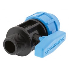 Кран шар. нар.р. ПНД Ø32х1" ДЖИЛЕКС (10) Кран шар. нар.р. ПНД Ø32х1" ДЖИЛЕКС (10)