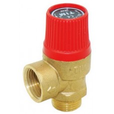 Клапан предохранительный 1,5bar Ø1/2" внутр./нар. красный TIM (60) Клапан предохранительный 1,5bar Ø1/2" внутр./нар. красный TIM (60)