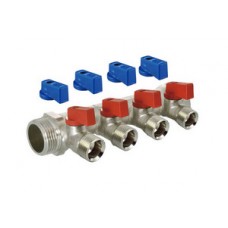 Коллектор с отсекающими кранами 3 выхода Ø3/4"х1/2" нар.р. TIM (1/9) Коллектор с отсекающими кранами 3 выхода Ø3/4"х1/2" нар.р. TIM (1/9)