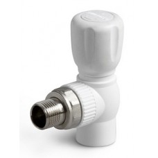 Кран шаровой с полусгоном PP-R угловой Ø20х1/2" PRO AQUA Белый (60) Кран шаровой с полусгоном PP-R угловой Ø20х1/2" PRO AQUA Белый (60)