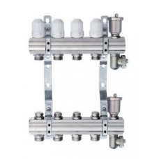 Коллекторная группа (латунь) без расходомеров с ВО и дренажными кранами 4 выхода Ø1" TIM (2) Коллекторная группа (латунь) без расходомеров с ВО и дренажными кранами 4 выхода Ø1" TIM (2)