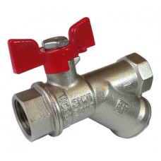 Кран шар. с фильтром Ø1/2" внутр./внутр. бабочка VALFEX (12/48) Кран шар. с фильтром Ø1/2" внутр./внутр. бабочка VALFEX (12/48)