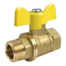 Кран шар. газовый Ø3/4" внутр./нар. бабочка VALFEX (18/72) Кран шар. газовый Ø3/4" внутр./нар. бабочка VALFEX (18/72)