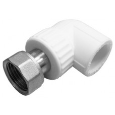Уголок комб. с нак. гайкой PP-R Ø32х1" VALFEX Белый (12/48) Уголок комб. с нак. гайкой PP-R Ø32х1" VALFEX Белый (12/48)