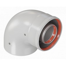 Колено 90° Ø60/100мм (коаксиальное), VIVAT, CW-90-05 Колено 90° Ø60/100мм (коаксиальное), VIVAT, CW-90-05