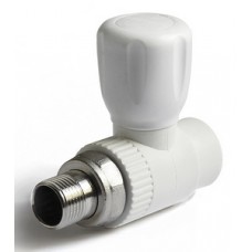 Кран шаровой с полусгоном PP-R прямой Ø25х3/4" PRO AQUA Белый (45) Кран шаровой с полусгоном PP-R прямой Ø25х3/4" PRO AQUA Белый (45)