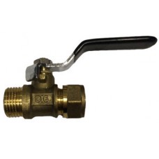 Кран шаровой цанга наружная резьба Ø16х1/2" ручка LEMEN