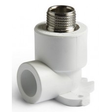 Уголок комб. с креплением нар.р. PP-R Ø25х1/2" PRO AQUA Белый (10/100) Уголок комб. с креплением нар.р. PP-R Ø25х1/2" PRO AQUA Белый (10/100)