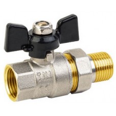 Кран шар. с полусгоном ник. Ø3/4" внутр./нар. бабочка TIM (48) Кран шар. с полусгоном ник. Ø3/4" внутр./нар. бабочка TIM (48)