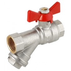 Кран шар. с фильтром Ø1/2" внутр./внутр. бабочка VALTEC (8/96) Кран шар. с фильтром Ø1/2" внутр./внутр. бабочка VALTEC (8/96)