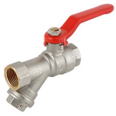 Кран шар. с фильтром Ø1/2" внутр./внутр. ручка VALTEC (8/96) Кран шар. с фильтром Ø1/2" внутр./внутр. ручка VALTEC (8/96)