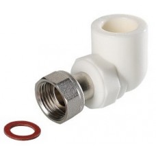 Уголок комб. с нак. гайкой PP-R Ø20х1/2" VALTEC Белый (10/360) Уголок комб. с нак. гайкой PP-R Ø20х1/2" VALTEC Белый (10/360)