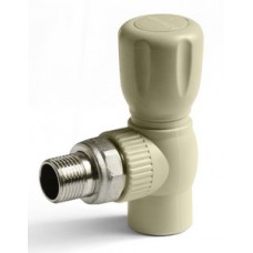 Кран шаровой с полусгоном PP-R угловой Ø20х1/2" PRO AQUA Серый (60) Кран шаровой с полусгоном PP-R угловой Ø20х1/2" PRO AQUA Серый (60)