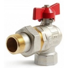 Кран шар. угл. с полусгоном Ø1/2" внутр./нар. бабочка PRO AQUA (15)