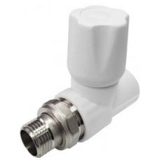 Вентиль с полусгоном PP-R Ø20х1/2" прямой VALFEX Белый (15/60)