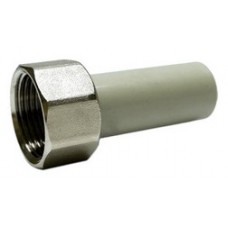 Штуцер с нак. гайкой внутр.р. PP-R Ø20х3/4" PRO AQUA Серый (50/250) Штуцер с нак. гайкой внутр.р. PP-R Ø20х3/4" PRO AQUA Серый (50/250)