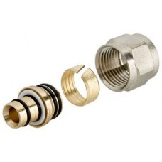 Соединитель коллекторный обжимной для м/п трубы Ø16х2,0х1/2" VALTEC (10/300) Соединитель коллекторный обжимной для м/п трубы Ø16х2,0х1/2" VALTEC (10/300)