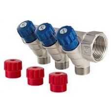 Коллектор с регулирующими вентилями 2 выхода Ø3/4"х1/2" нар.р. VALTEC (30) Коллектор с регулирующими вентилями 2 выхода Ø3/4"х1/2" нар.р. VALTEC (30)