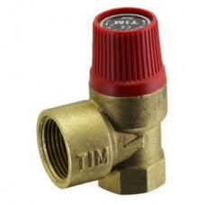 Клапан предохранительный 8bar Ø1/2" внутр./нар. красн. TIM (10/60) Клапан предохранительный 8bar Ø1/2" внутр./нар. красн. TIM (10/60)