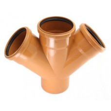 Крестовина наруж. канал. 1 плоск. Ø110x110x110*45° СРП (15)