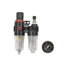 Масловлагоотделитель с регулятором давления и лубрикатором, 1/4” Масловлагоотделитель с регулятором давления и лубрикатором, 1/4”