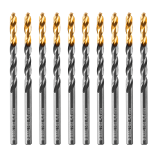 Сверло по металлу DENZEL 4,8 мм, HSS-Tin, Golden Tip, 10 шт. Сверло по металлу DENZEL 4,8 мм, HSS-Tin, Golden Tip, 10 шт.