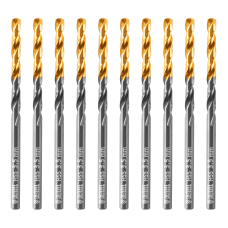 Сверло по металлу DENZEL 3,5 мм, HSS-Tin, Golden Tip, 10 шт. Сверло по металлу DENZEL 3,5 мм, HSS-Tin, Golden Tip, 10 шт.