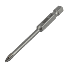 Сверло по керамической плитке DENZEL 4 мм, крестовая пластина, шестигранный хвостовик Сверло по керамической плитке DENZEL 4 мм, крестовая пластина, шестигранный хвостовик