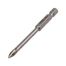 Сверло по керамической плитке DENZEL 5 мм, крестовая пластина, шестигранный хвостовик Сверло по керамической плитке DENZEL 5 мм, крестовая пластина, шестигранный хвостовик
