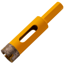 Сверло алмазное по керамограниту DENZEL 72677, 16 мм, мокрая резка, трехгранный хвостовик Сверло алмазное по керамограниту DENZEL 72677, 16 мм, мокрая резка, трехгранный хвостовик