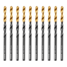 Сверло по металлу DENZEL 4 мм, HSS-Tin, Golden Tip, 10 шт. Сверло по металлу DENZEL 4 мм, HSS-Tin, Golden Tip, 10 шт.