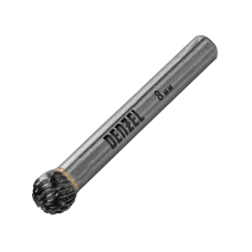 Борфреза по металлу DENZEL твердосплавная, шарообразная, тип-D, 8 мм Борфреза по металлу DENZEL твердосплавная, шарообразная, тип-D, 8 мм