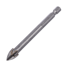 Сверло по керамической плитке DENZEL 10 мм, крестовая пластина, шестигранный хвостовик Сверло по керамической плитке DENZEL 10 мм, крестовая пластина, шестигранный хвостовик